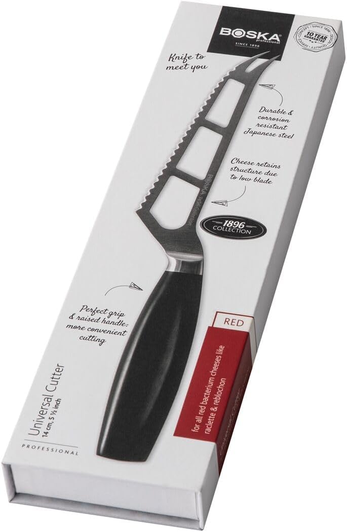 BOSKA Universal Cheese Cutter Red - Professional Cheese Knife - Premium quality - Multi-use - Serreted edge - 140 mm - HACCP Knife - For professional use - Image 4